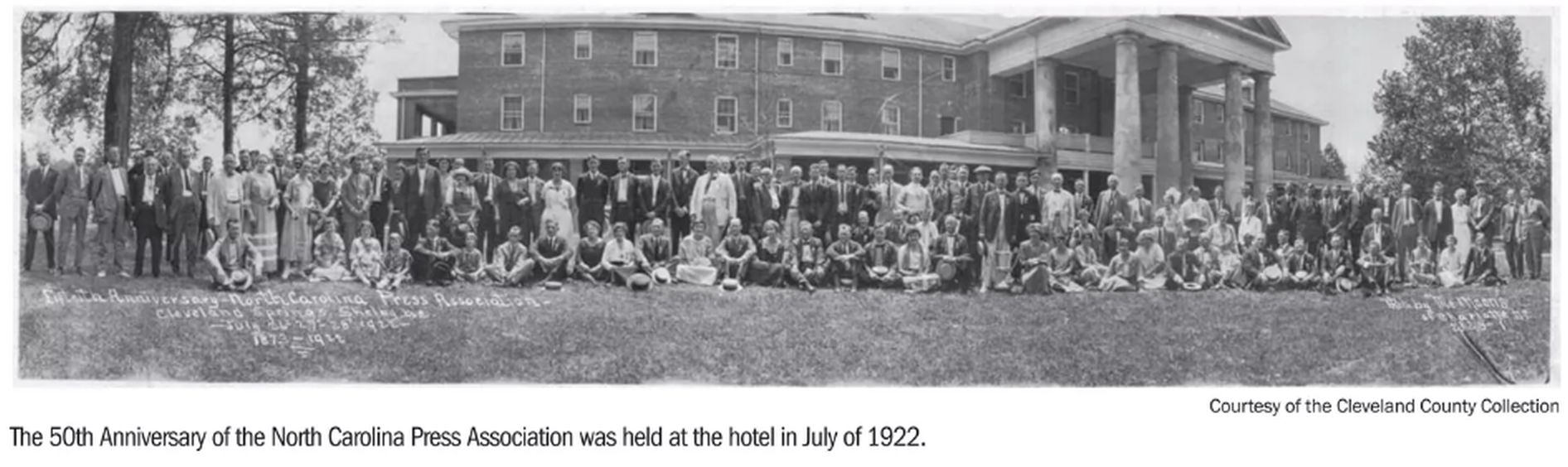 The 50th Anniversary of the North Carolina Press Association at Cleveland Springs Hotel in 1922